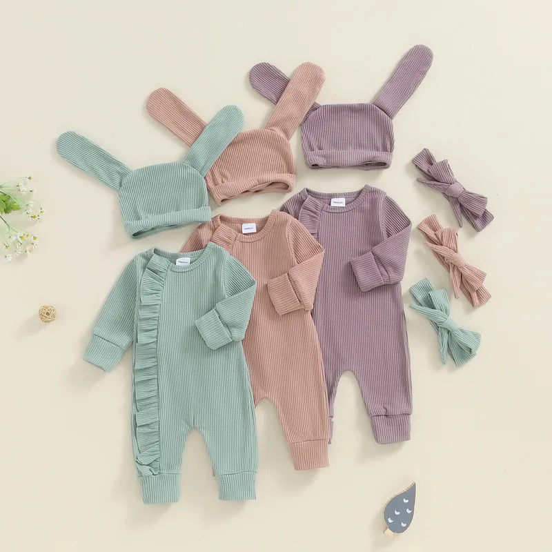 Baby Boy Girl Romper 3Pcs Fall Outfits Ruffle Long Sleeve Zip Up Romper with Headband Hat Set Infant Clothes
Baby Boy Girl Romper 3Pcs Fall Outfits Ruffle Long Sleeve Zip Up Romper with Headband Hat Set Infant Clothes