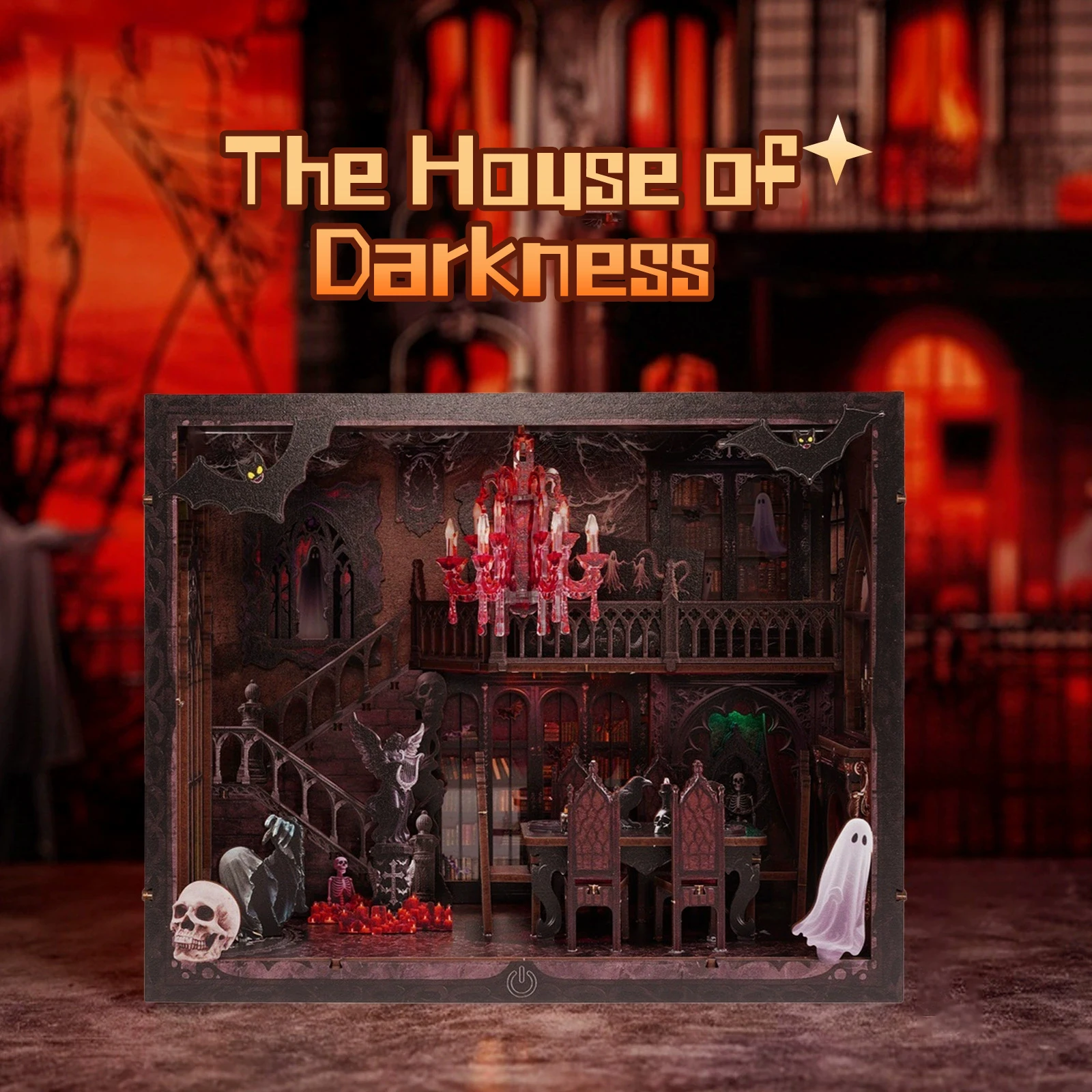 3d wooden puzzle for adults Dark Family book nook with lights model kit dollhouse DIY miniature house Birthday and Christmas gif
3d wooden puzzle for adults Dark Family book nook with lights model kit dollhouse DIY miniature house Birthday and Christmas gif