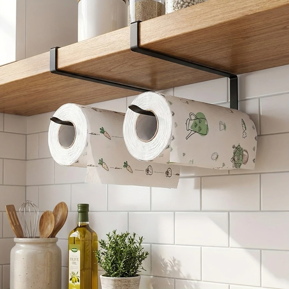 1pc/2pcs No-Drill Under-Cabinet Kitchen Paper Towel Holder Wall-Mounted Roll Holder Multi-Functional Storage Organizer for Dishc
1pc/2pcs No-Drill Under-Cabinet Kitchen Paper Towel Holder Wall-Mounted Roll Holder Multi-Functional Storage Organizer for Dishc