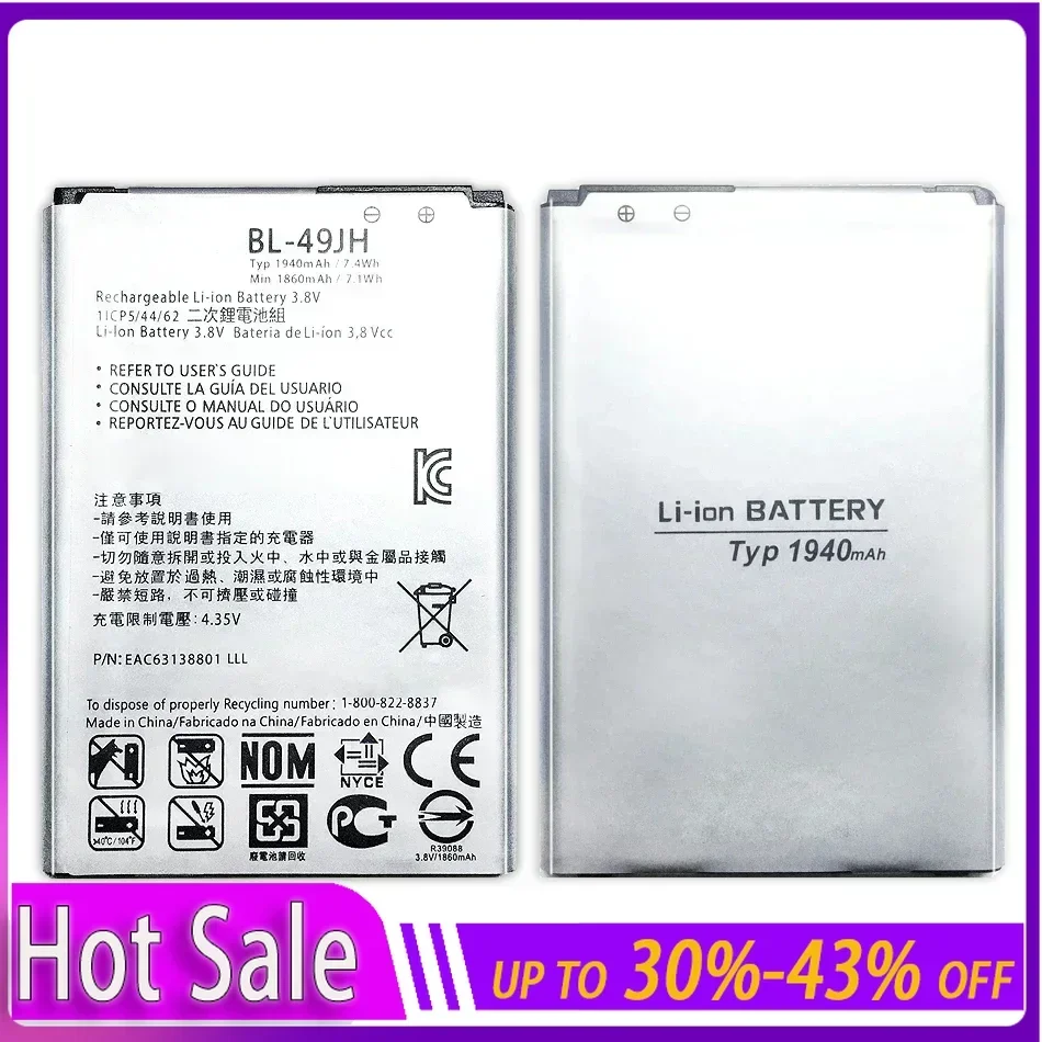 BL-49JH Replacement Phone Battery for LG K3, LS450, K4, K120, Spree K121, K130, K120e, K130e Batteries Warranty + Track NO
BL-49JH Replacement Phone Battery for LG K3, LS450, K4, K120, Spree K121, K130, K120e, K130e Batteries Warranty + Track NO