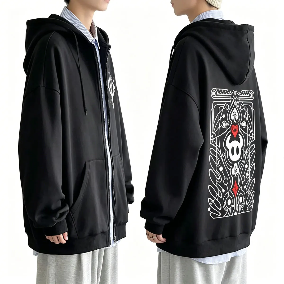 Game Hollow Knight Zipper Hoodie Fans Gift Men Women Casual Funny Oversized Streetwear Male Fashion Vintage Zip Up Jacket Coat
Game Hollow Knight Zipper Hoodie Fans Gift Men Women Casual Funny Oversized Streetwear Male Fashion Vintage Zip Up Jacket Coat