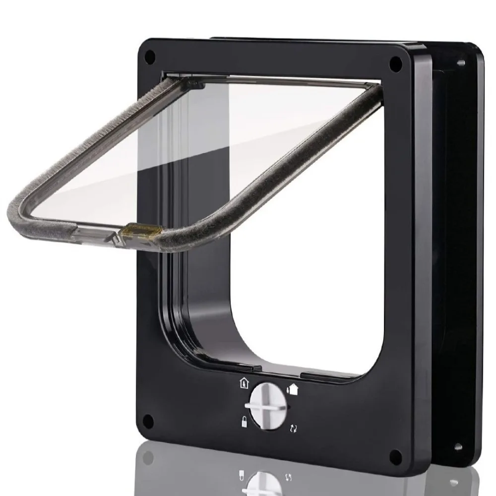 4 Ways Locking Cat Flap Door with Security Lock ABS Weatherproof Self-Closing Pet Door Easy Installation Turn Knob Dog Flap Door
4 Ways Locking Cat Flap Door with Security Lock ABS Weatherproof Self-Closing Pet Door Easy Installation Turn Knob Dog Flap Door