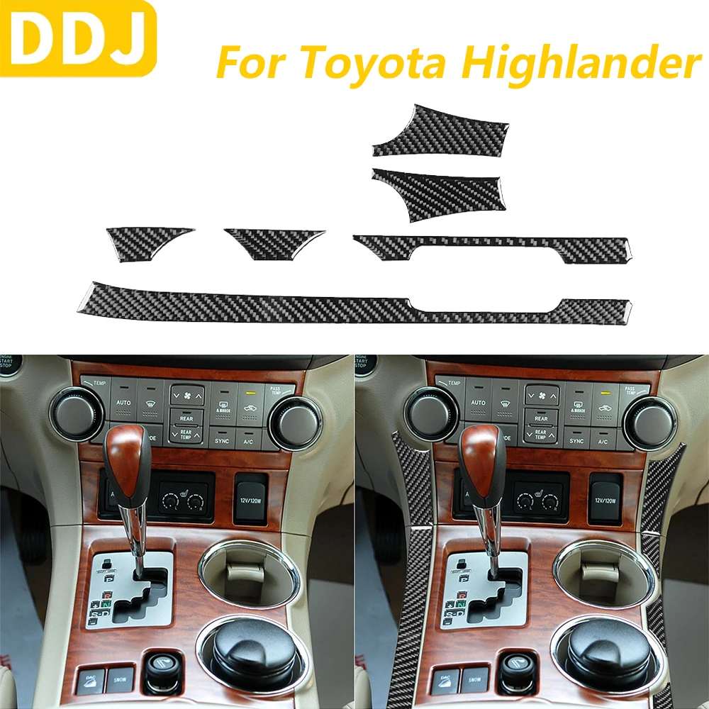 For Toyota Highlander 2008-2013 Real Carbon Fiber Central Control Gear Shift Both Side Panel Trim Strips Car Accessories Sticker
For Toyota Highlander 2008-2013 Real Carbon Fiber Central Control Gear Shift Both Side Panel Trim Strips Car Accessories Sticker