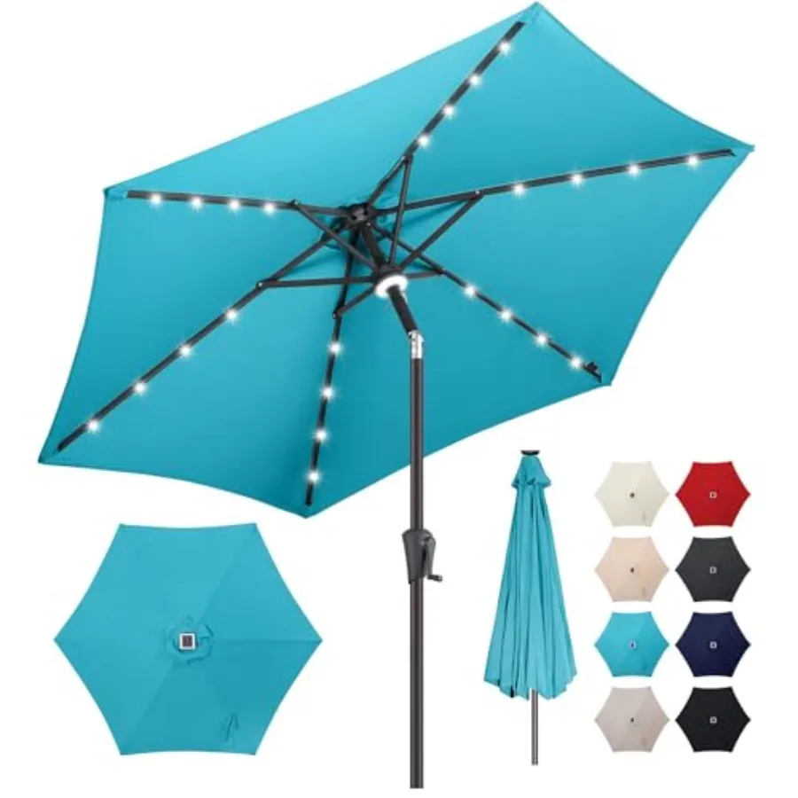 Solar Umbrella Outdoor - Lighted Solar Patio Umbrella with 24 LED Lights Waterprool UV Protection Table Umbrella with Tilt for
Solar Umbrella Outdoor - Lighted Solar Patio Umbrella with 24 LED Lights Waterprool UV Protection Table Umbrella with Tilt for