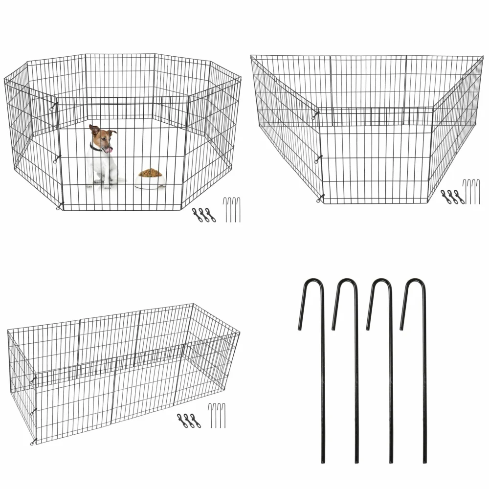 8 Panel Pet Playpen Metal Dog Exercise Pen Foldable Animal Enclosure 24 Inch Puppy Play Area Outdoor Indoor Kennel Cage for
8 Panel Pet Playpen Metal Dog Exercise Pen Foldable Animal Enclosure 24 Inch Puppy Play Area Outdoor Indoor Kennel Cage for