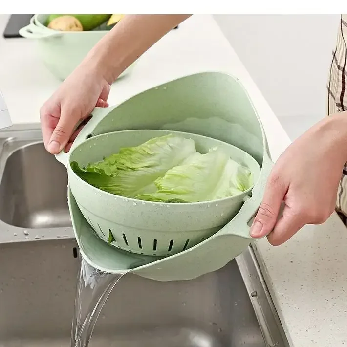 Home Double-layer Vegetable And Fruit Cleaning And Draining Basket,Ingredient Cleaning And Filtering Basin,Kitchen Washing Tools
Home Double-layer Vegetable And Fruit Cleaning And Draining Basket,Ingredient Cleaning And Filtering Basin,Kitchen Washing Tools