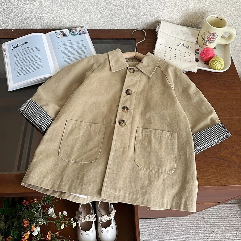 Girls Windbreaker Fashionable and Simple Temperament Medium To Long Length Casual Spring and Autumn 2025 New Trend Coat
Girls Windbreaker Fashionable and Simple Temperament Medium To Long Length Casual Spring and Autumn 2025 New Trend Coat