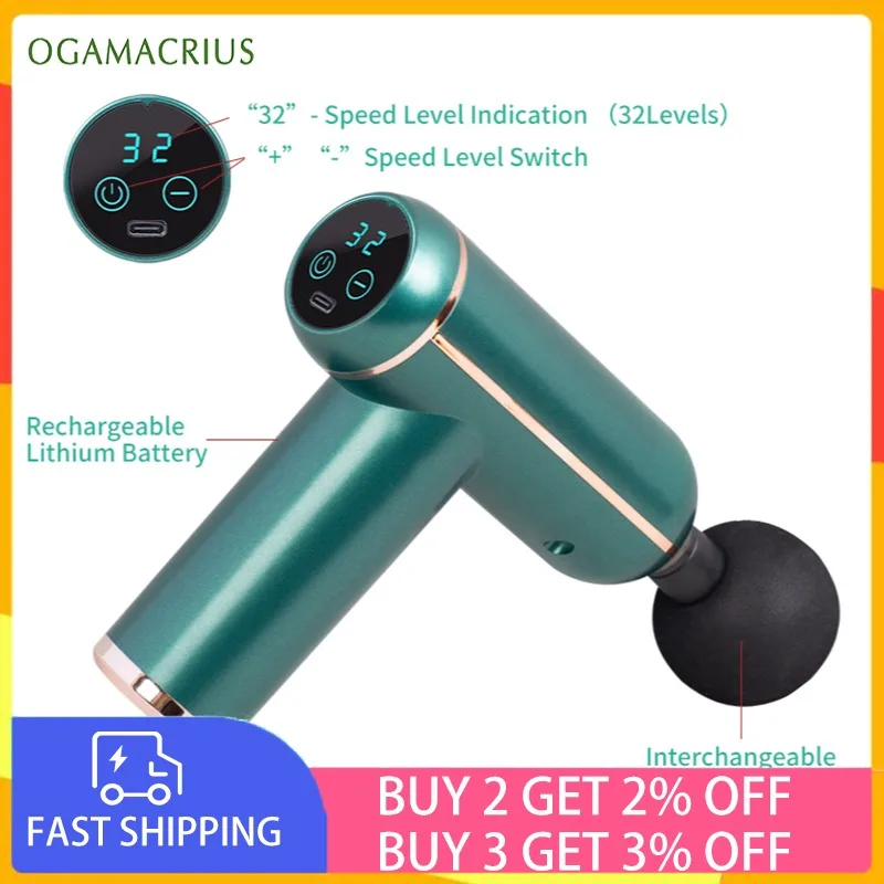 (With Gift Massage Head) Mini Massager Gun Electric LCD Portable Deep Tissue Muscle Relaxation Apparatus Massage To Relieve Pain
(With Gift Massage Head) Mini Massager Gun Electric LCD Portable Deep Tissue Muscle Relaxation Apparatus Massage To Relieve Pain