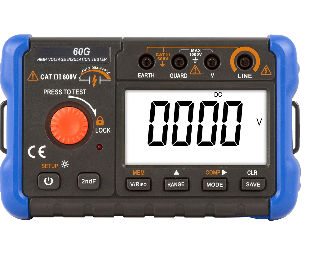 VC60G 250V Insulation Resistance Measurement Equipment 250V 500V 1000V 2500V Medidor De Aislamiento Insulation Resistance Tester
VC60G 250V Insulation Resistance Measurement Equipment 250V 500V 1000V 2500V Medidor De Aislamiento Insulation Resistance Tester