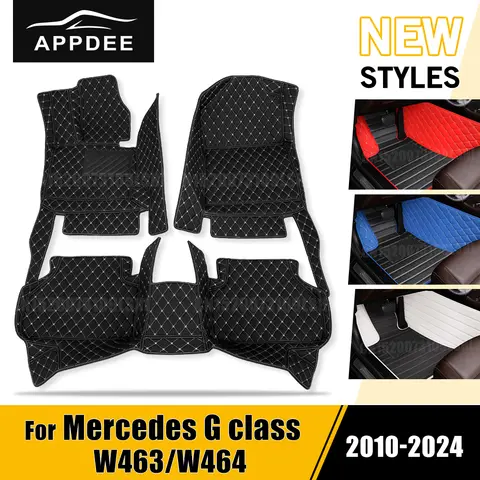 For Mercedes Benz G class W463 W46（4-Door）2010-2024 Custom Car Floor Mat Automobile Carpet Cover Interior Accessories Protective