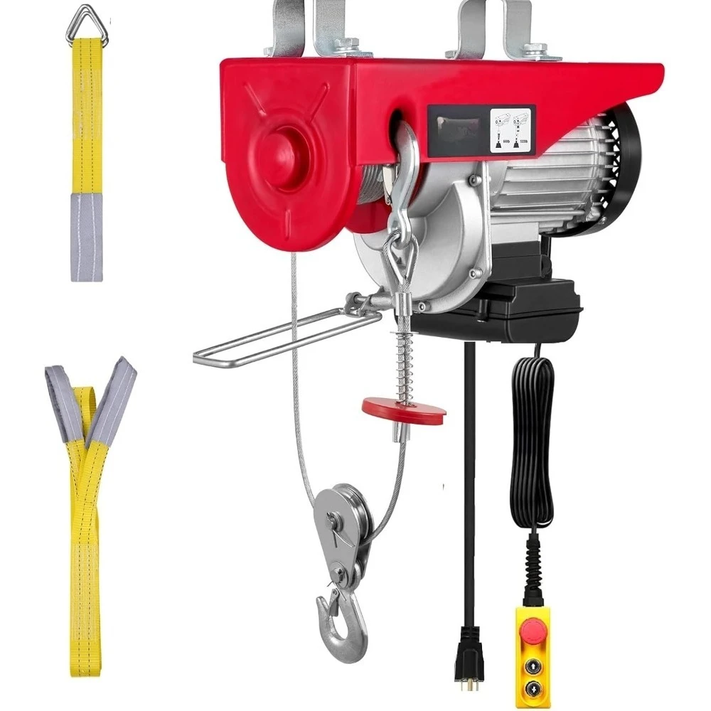 Electric Hoist, 2200LBS Electric Winch, Steel Electric Lift, 110V Hoist with Remote Control & Single/Double Sling
Electric Hoist, 2200LBS Electric Winch, Steel Electric Lift, 110V Hoist with Remote Control & Single/Double Sling