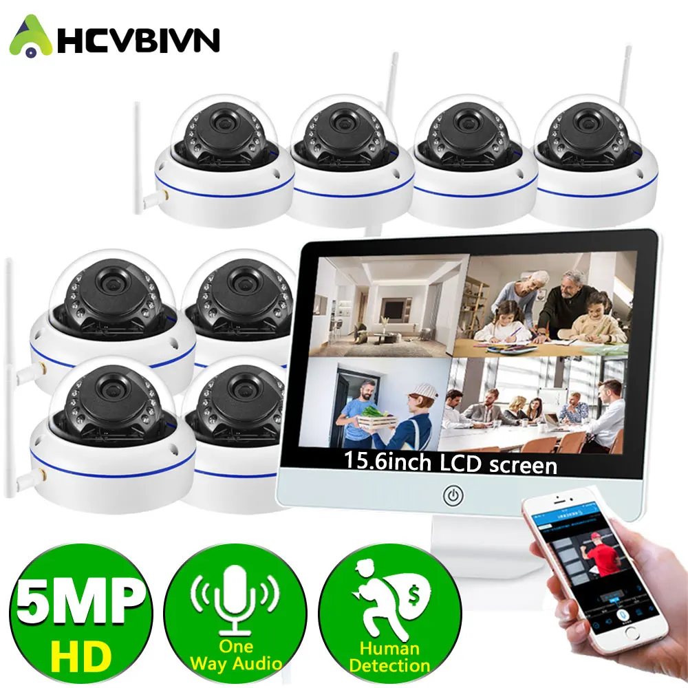 Wifi CCTV Camera 5MP Systems with Monitor 8CH Outdoor Wireless IP Dome Security Camera System Set Home Surveillance NVR System
Wifi CCTV Camera 5MP Systems with Monitor 8CH Outdoor Wireless IP Dome Security Camera System Set Home Surveillance NVR System