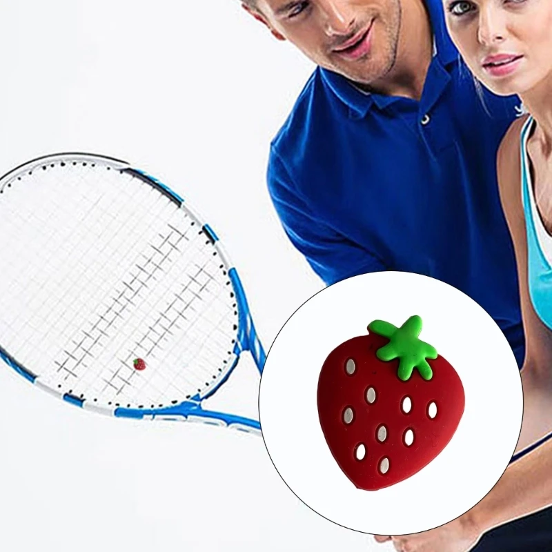 Lovely Strawberry Tennis Rackets Vibration Dampener Flexible Silicones Absorbs Shock for Racquetball
Lovely Strawberry Tennis Rackets Vibration Dampener Flexible Silicones Absorbs Shock for Racquetball