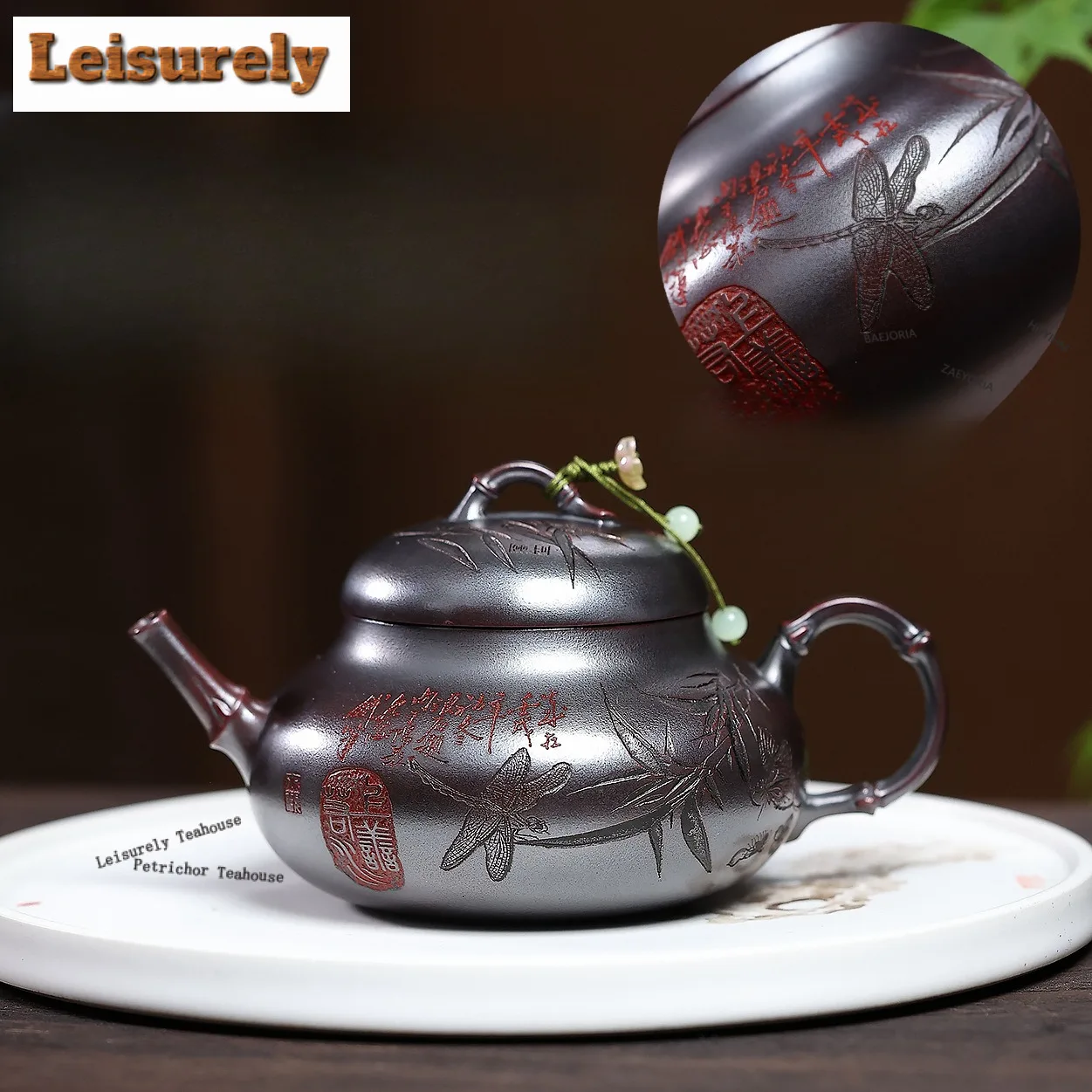 300ml Retro Yixing Purple Clay Teapots Handmade Bamboo Shadow Pot Raw Ore Bronze Mud Tea Soaking Kettle Chinese Zisha Tea Set
300ml Retro Yixing Purple Clay Teapots Handmade Bamboo Shadow Pot Raw Ore Bronze Mud Tea Soaking Kettle Chinese Zisha Tea Set