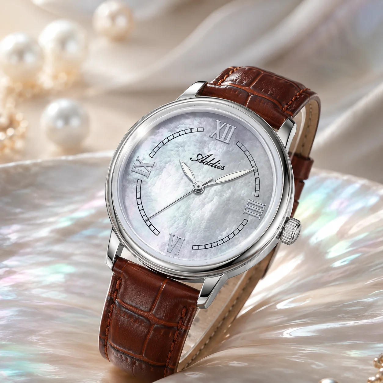ADDIES Mother of Pearl Dial Japan GL32 Sapphire Glass Wristwatches for Women Leather Strap Waterproof Small Face Women's Watch
ADDIES Mother of Pearl Dial Japan GL32 Sapphire Glass Wristwatches for Women Leather Strap Waterproof Small Face Women's Watch