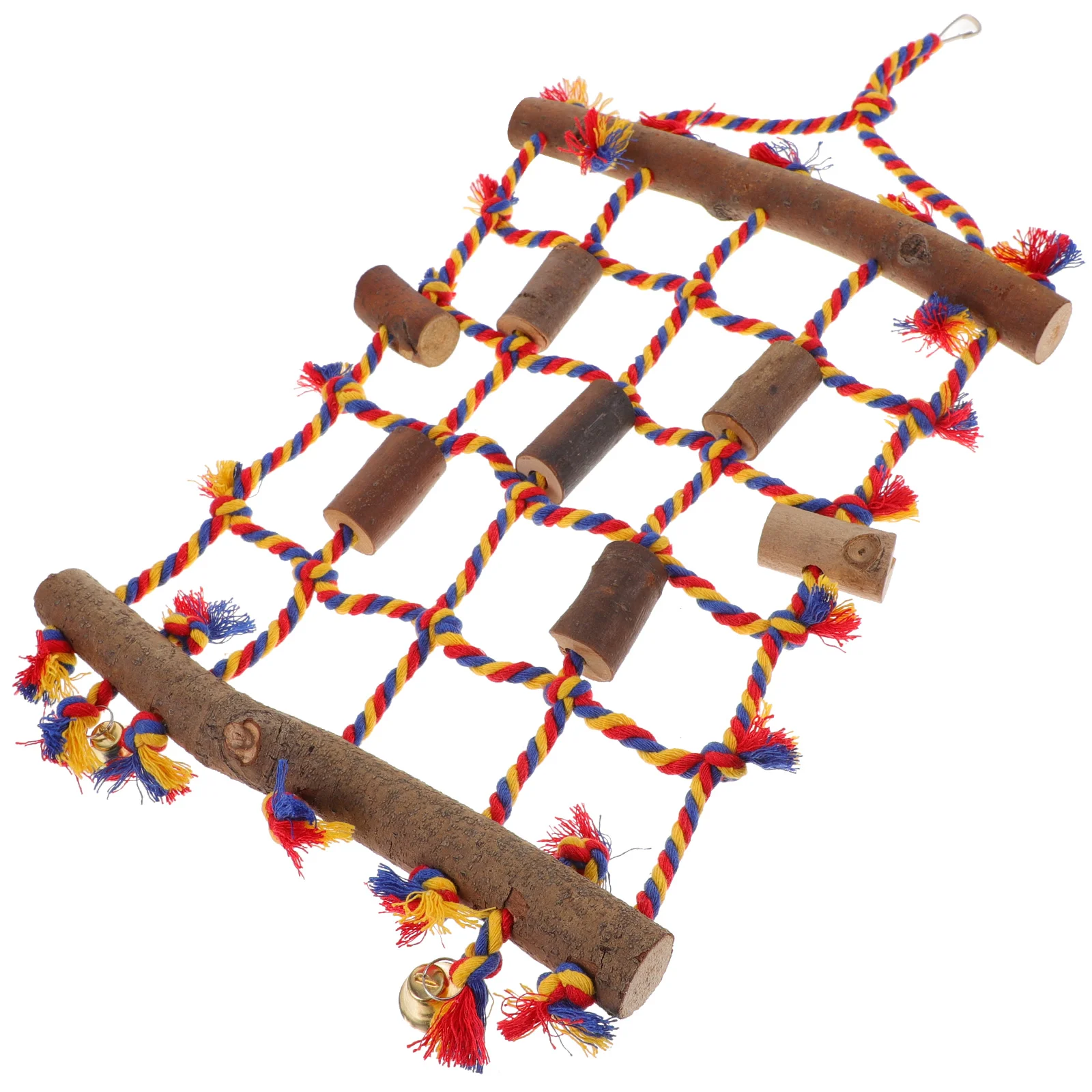 to Climb Color Rope Climbing Net Bird Cage Toys for Conures Wooden Bite-resistant
to Climb Color Rope Climbing Net Bird Cage Toys for Conures Wooden Bite-resistant