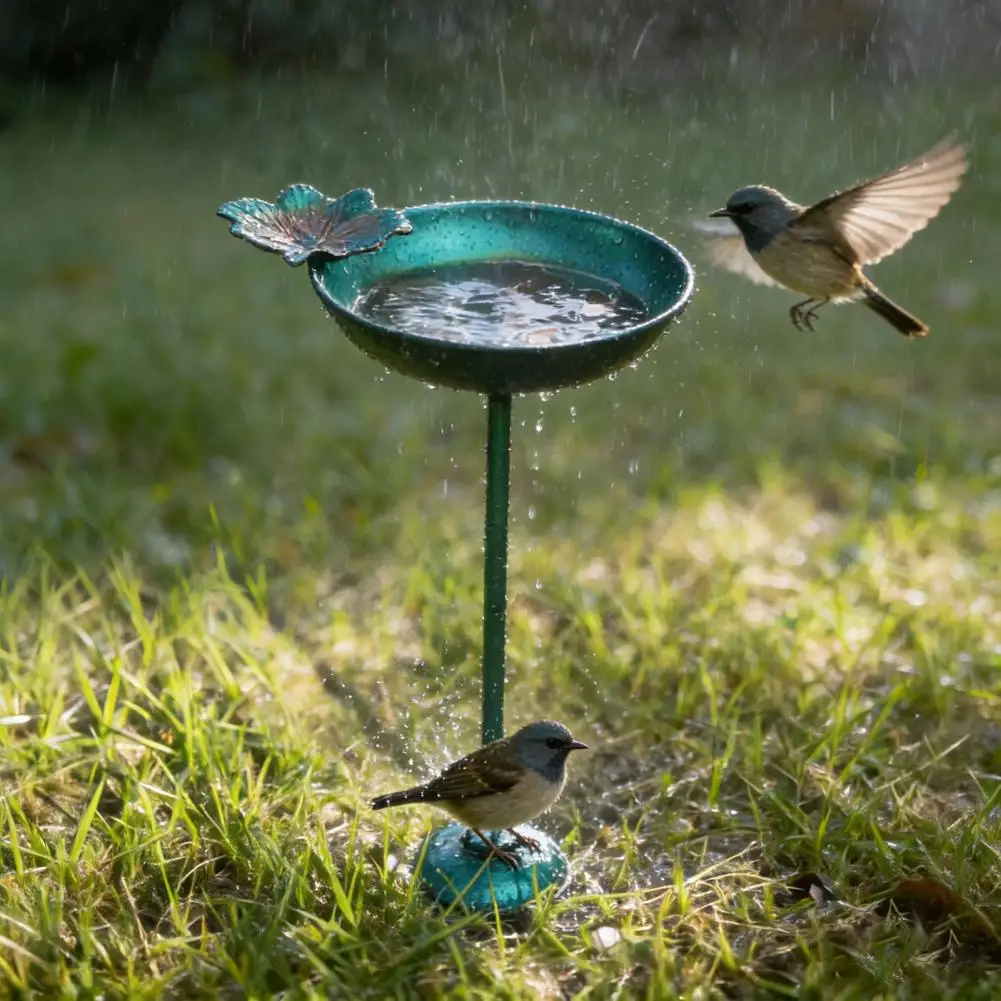 Садовая ванна для птиц, металлическая ванна для птиц с дизайном листьев лотоса, уличная стоячая кормушка для птиц, украшение для сада, двора, газона, кормушка для птичьей ванны
Садовая ванна для птиц, металлическая ванна для птиц с дизайном листьев лотоса, уличная стоячая кормушка для птиц, украшение для сада, двора, газона, кормушка для птичьей ванны