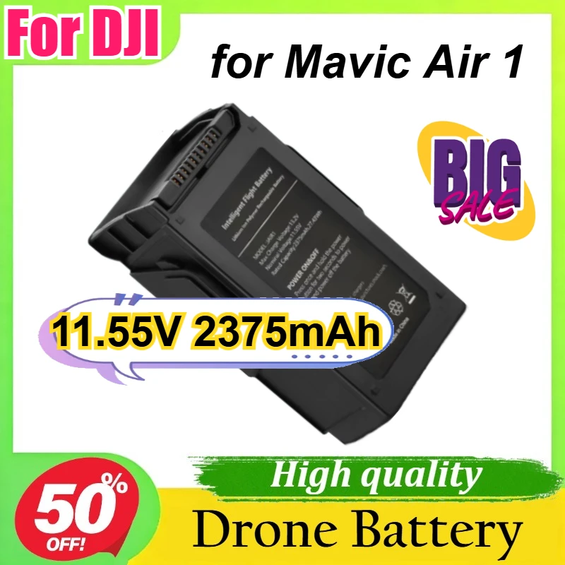 Rechargeable Smart Flight Battery 11.55V 2375mAh for DJI Mavic Air 1 Drone Long Lasting Replacement Battery
Rechargeable Smart Flight Battery 11.55V 2375mAh for DJI Mavic Air 1 Drone Long Lasting Replacement Battery