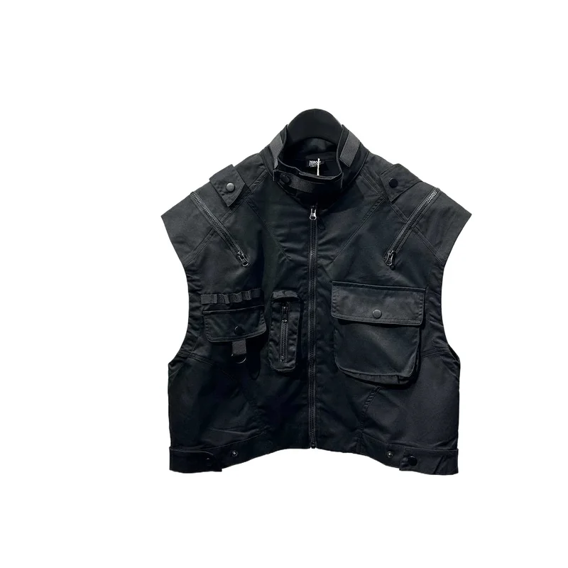 Men's Fashion Tactical Waistcoat With Multi Functional Pockets High Street Techwear Vests For Male Mechanic Sleeveless Jacket
Men's Fashion Tactical Waistcoat With Multi Functional Pockets High Street Techwear Vests For Male Mechanic Sleeveless Jacket