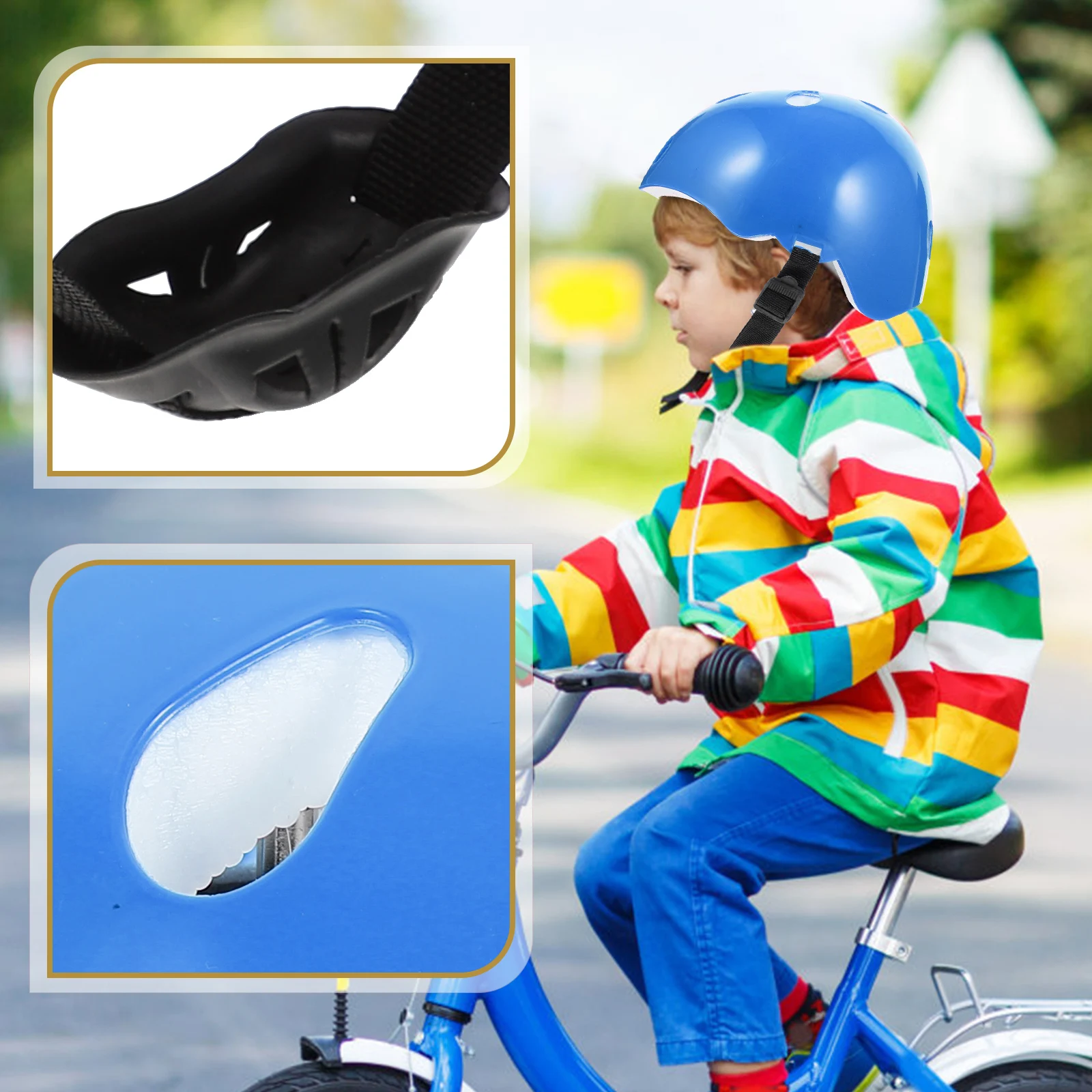 Childrens Cycling Helmet With Air Vents High Density Sponge Adjustable Straps For Skateboard Scooter Protection
Childrens Cycling Helmet With Air Vents High Density Sponge Adjustable Straps For Skateboard Scooter Protection