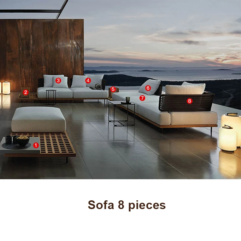 Hot Selling Outdoor Teak Wood Couch Lounge Furniture Wooden Modern Cushion 8pcs Sofa Set Garden Furniture
Hot Selling Outdoor Teak Wood Couch Lounge Furniture Wooden Modern Cushion 8pcs Sofa Set Garden Furniture