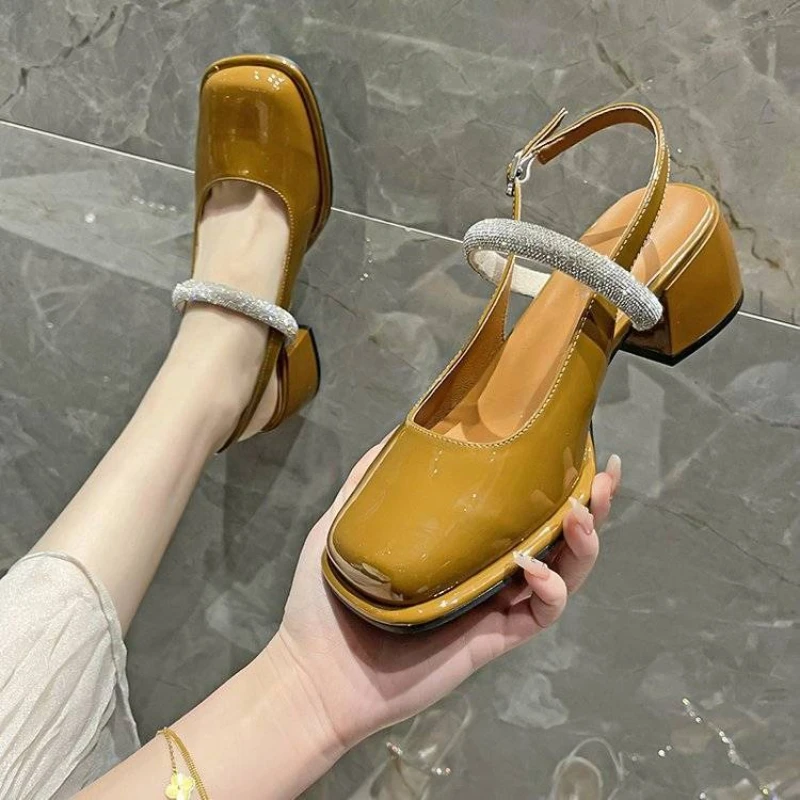 2025 Summer New Women's Enclosed Toe Mary Jane Low Heel Sandals with Square Toe Chunky Heel Rhinestone Shoes for Women
2025 Summer New Women's Enclosed Toe Mary Jane Low Heel Sandals with Square Toe Chunky Heel Rhinestone Shoes for Women