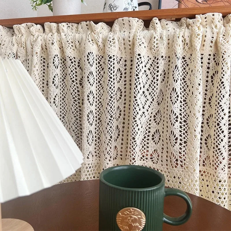 Boho Crochet Striped Semi Sheer Light Filtering Curtains, Rod Pocket Lace Edge Tassel Drapes for Bedroom Living Room Home Decor
Boho Crochet Striped Semi Sheer Light Filtering Curtains, Rod Pocket Lace Edge Tassel Drapes for Bedroom Living Room Home Decor