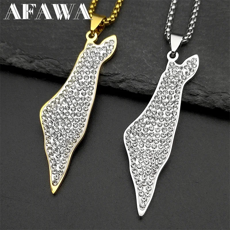Full Rhinestones Israel Map Country Pendant Necklace for Women Men Stainless Steel Gold Color Magen Jewish Chain Jewelry Gift
Full Rhinestones Israel Map Country Pendant Necklace for Women Men Stainless Steel Gold Color Magen Jewish Chain Jewelry Gift