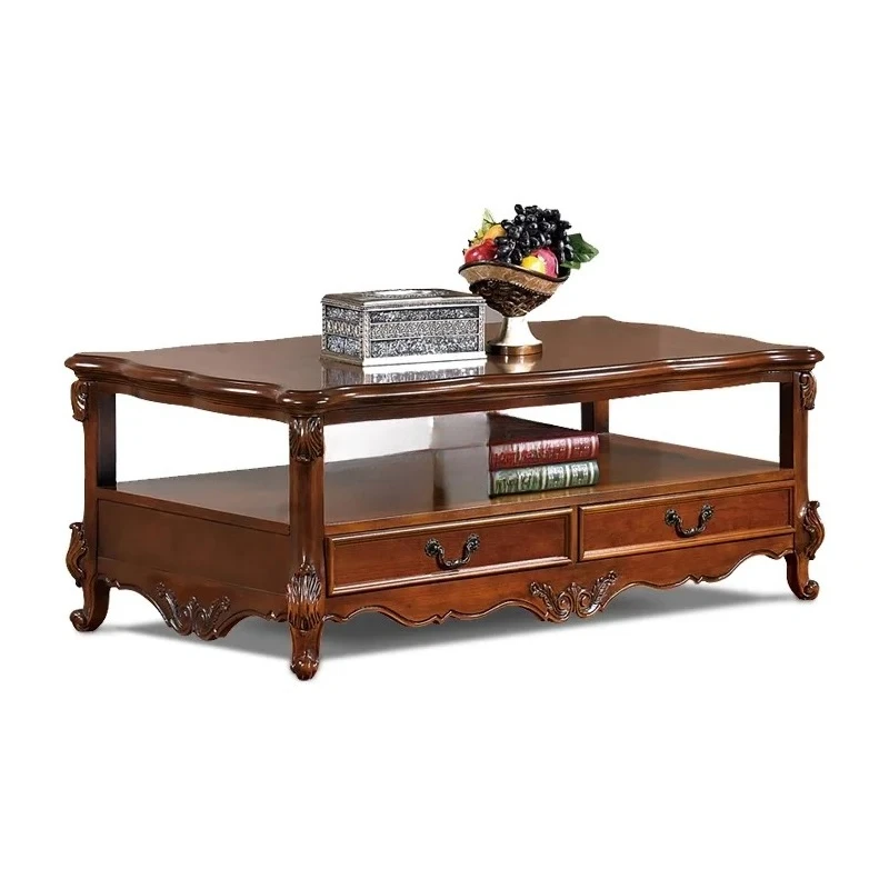American solid wood coffee table living room rectangular coffee table with drawers storage 1.5 meters
American solid wood coffee table living room rectangular coffee table with drawers storage 1.5 meters