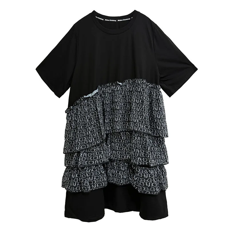 Large loose dress for women, casual and personalized patchwork mesh A-line skirt, summer new fashionable women's clothing, black
Large loose dress for women, casual and personalized patchwork mesh A-line skirt, summer new fashionable women's clothing, black