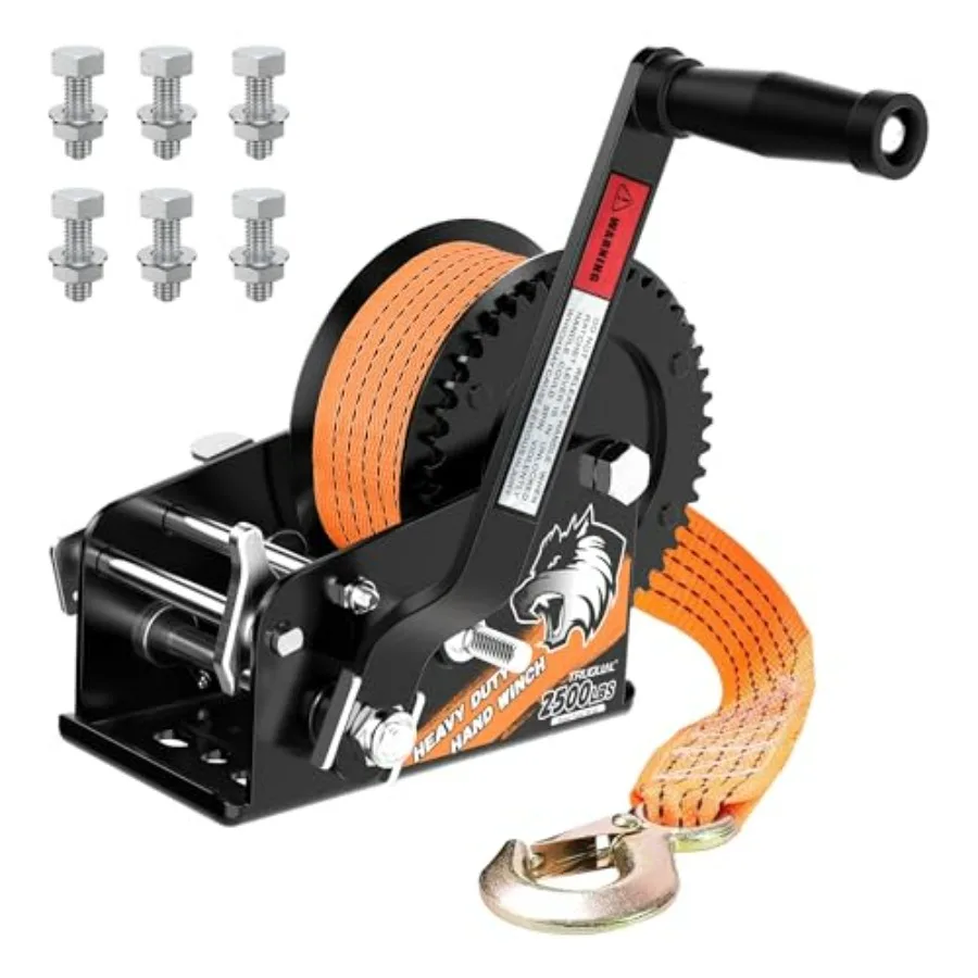 Heavy Duty Boat Trailer Winches with 23 FT Strap 2-Way Ratchet Mechanism and 2-Speed Switchable Option 2500 lbs Winches for Tow
Heavy Duty Boat Trailer Winches with 23 FT Strap 2-Way Ratchet Mechanism and 2-Speed Switchable Option 2500 lbs Winches for Tow