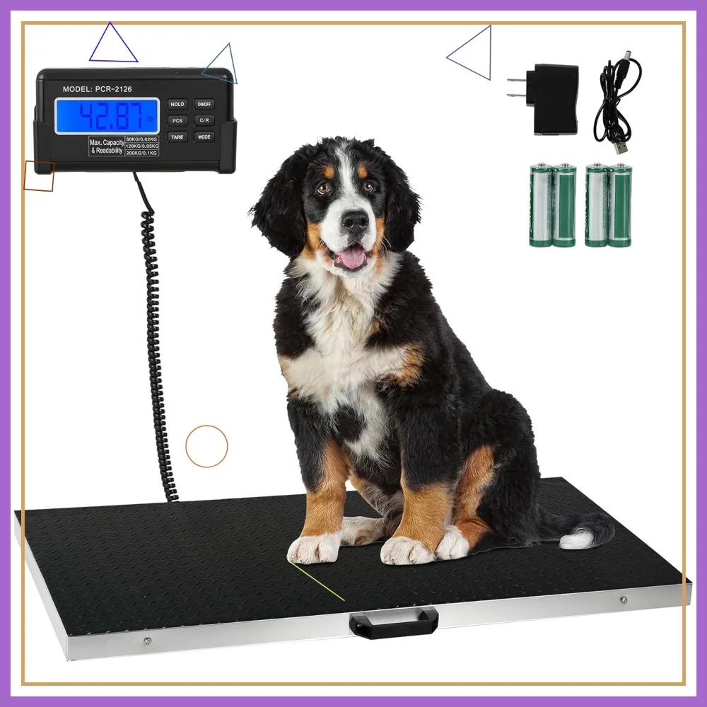 Digital Pet Scale 440LB for Large Dogs, Livestock, Heavy Duty Veterinary Platform 41x21
Digital Pet Scale 440LB for Large Dogs, Livestock, Heavy Duty Veterinary Platform 41x21