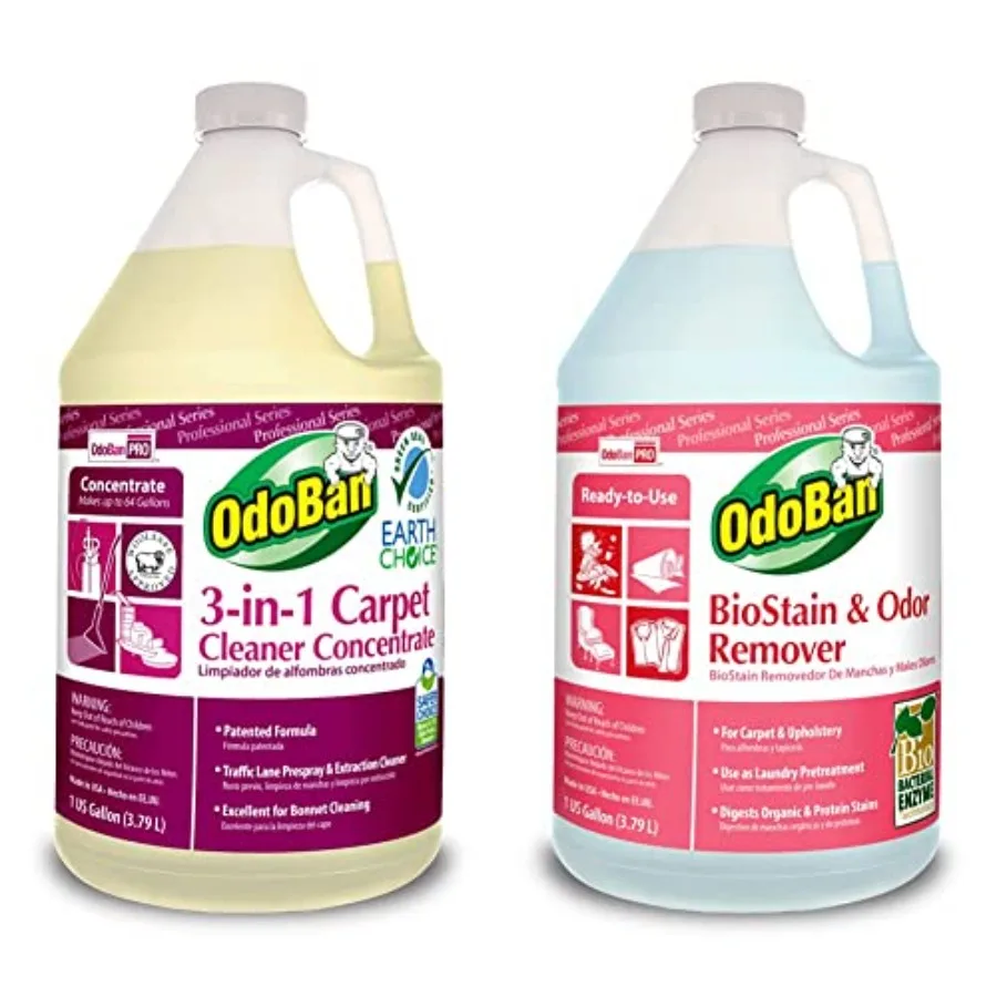 3-in-1 Carpet Cleaner Concentrate 1 Gallon and Ready-to-Use Biostain and Odor Remover (1 Gallon)
3-in-1 Carpet Cleaner Concentrate 1 Gallon and Ready-to-Use Biostain and Odor Remover (1 Gallon)