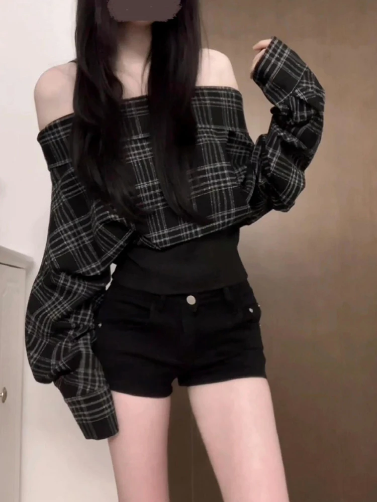 Женский топ в клетку в американском стиле ретро на одно плечо Long Sve, ранняя осень 2023, новый дизайн, топ с обнаженным плечом
Женский топ в клетку в американском стиле ретро на одно плечо Long Sve, ранняя осень 2023, новый дизайн, топ с обнаженным плечом