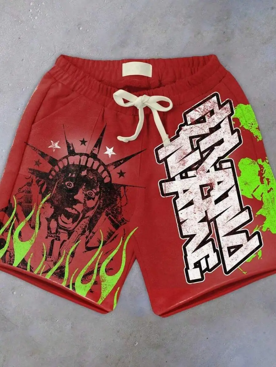 Mens Casual Shorts With Bold Graphic Print Flame Design
Mens Casual Shorts With Bold Graphic Print Flame Design