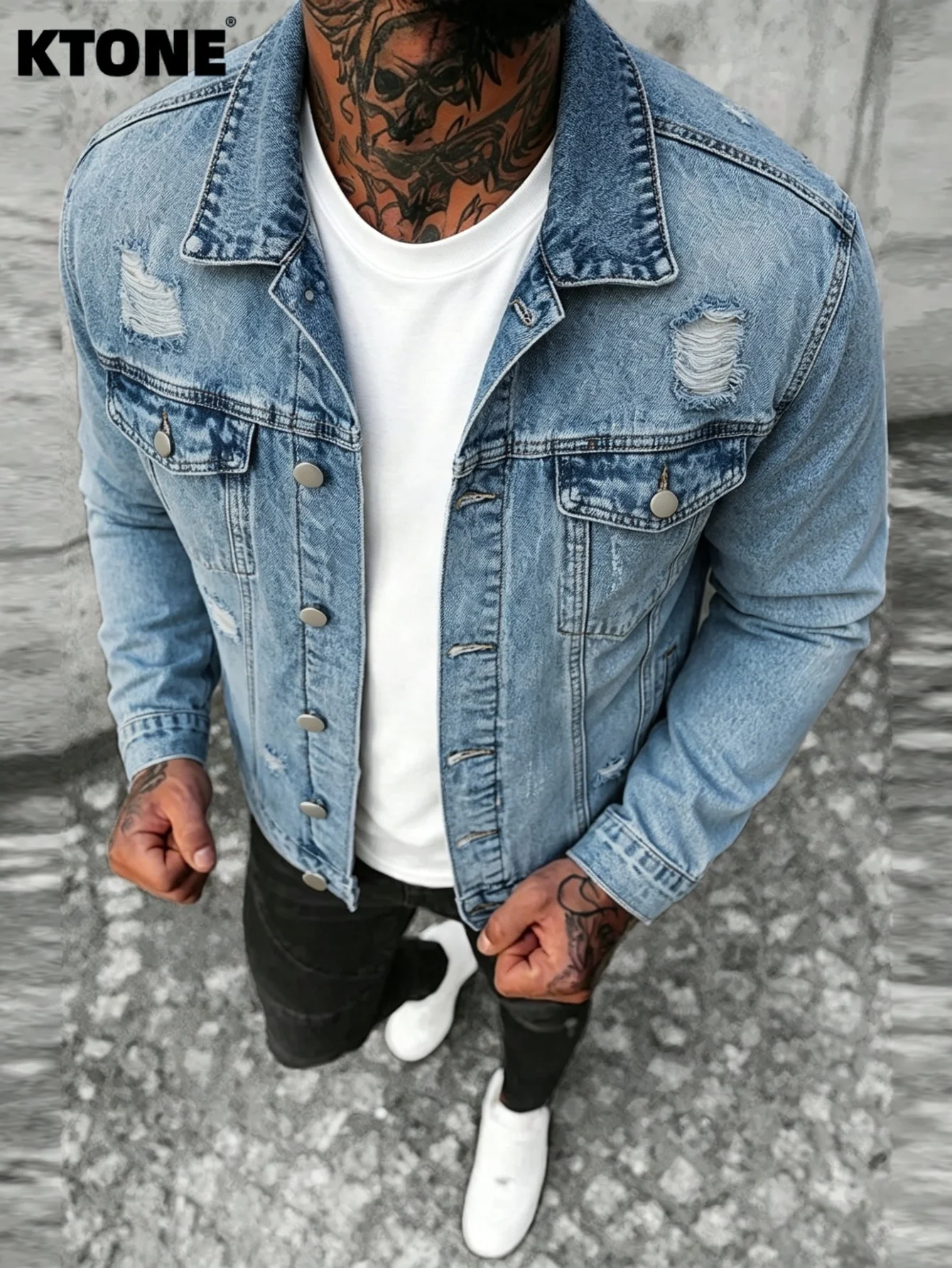 Casual Men Denim Jacket Solid Color Daily All Season Outerwear No extra decoration
Casual Men Denim Jacket Solid Color Daily All Season Outerwear No extra decoration