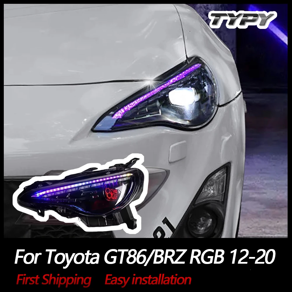 Автомобильные фары TYPY для Toyota GT86/BRZ RGB, 2012-2020, светодиодные фары для проектора, дневные ходовые огни, автомобильные аксессуары
Автомобильные фары TYPY для Toyota GT86/BRZ RGB, 2012-2020, светодиодные фары для проектора, дневные ходовые огни, автомобильные аксессуары