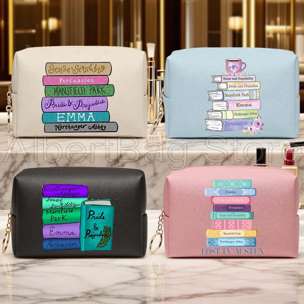 Jane Austen Floral Book Stack Library Novel Reading Gift PU Leather Travel Cosmetic Bag Women Makeup Case Waterproof Storage Bag
Jane Austen Floral Book Stack Library Novel Reading Gift PU Leather Travel Cosmetic Bag Women Makeup Case Waterproof Storage Bag