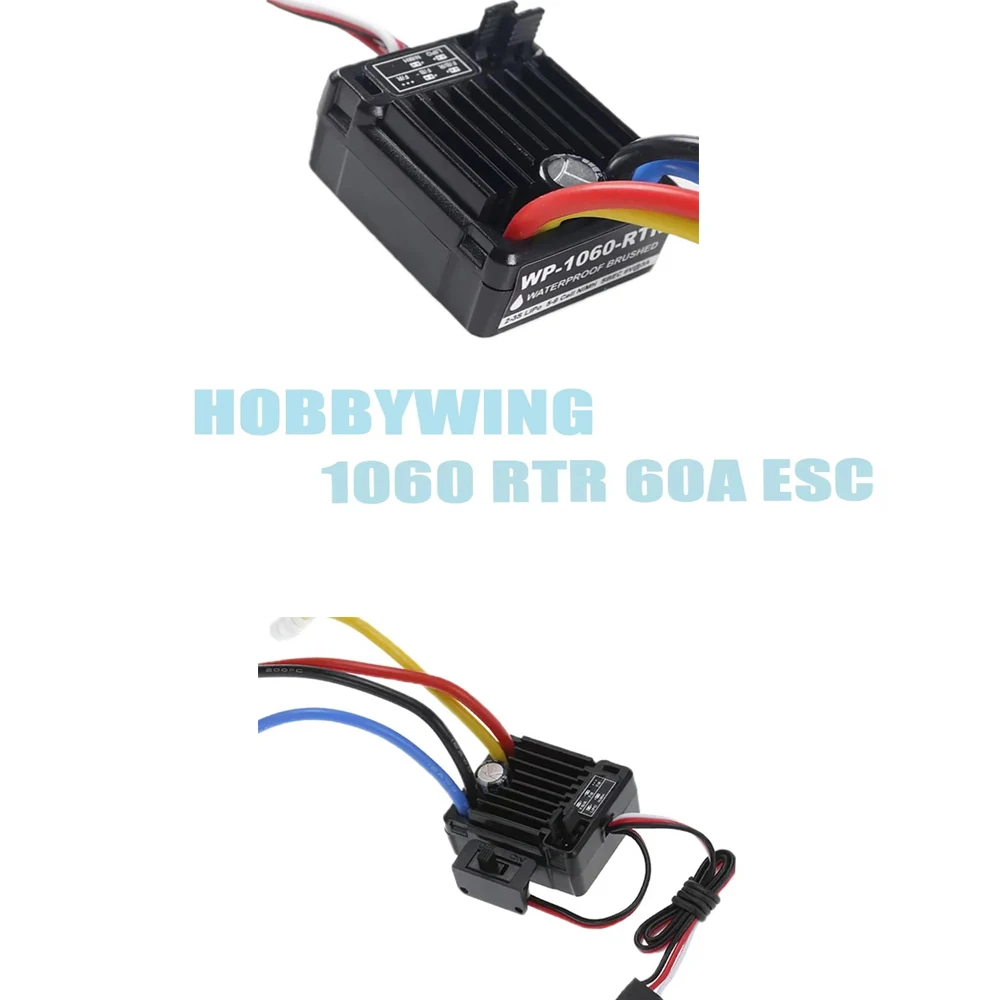 HobbyWing QuicRun Brushed 1060 60A Electronic Speed Controller ESC 1060 With Switch Mode BEC For 1:10 RC Car 
HobbyWing QuicRun Brushed 1060 60A Electronic Speed Controller ESC 1060 With Switch Mode BEC For 1:10 RC Car