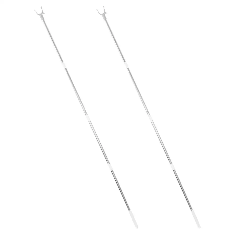 2Pcs Stainless Steel Extendable Clothesline Pole Metal Hook Adjustable Height Closet Reacher Poles Outdoor
2Pcs Stainless Steel Extendable Clothesline Pole Metal Hook Adjustable Height Closet Reacher Poles Outdoor