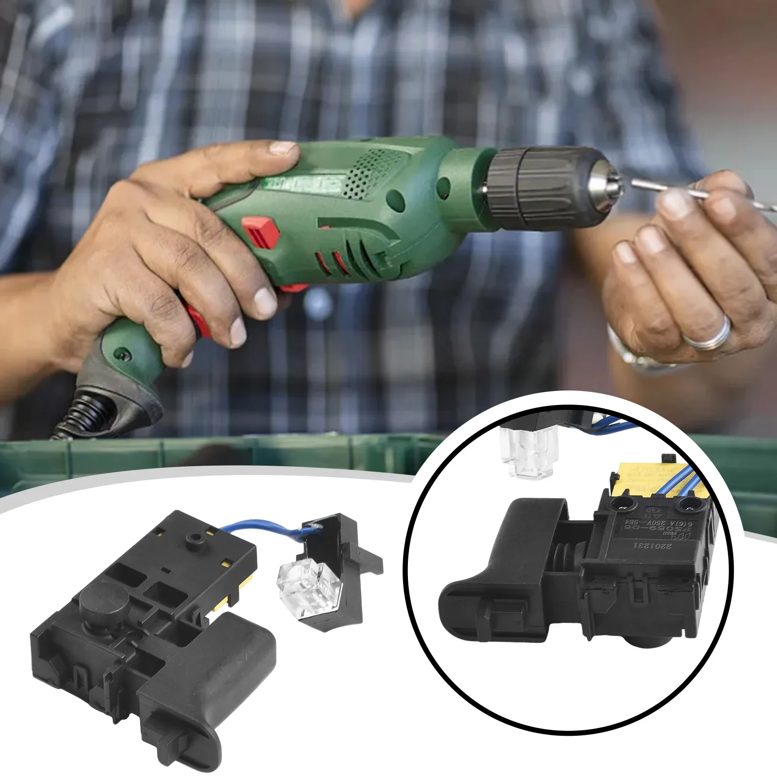 With LED Control Switch Power Tool Accessories 650588-6 For HR2460 HR2230 For HR2470FT HR2230DFX Plastic High Quality
With LED Control Switch Power Tool Accessories 650588-6 For HR2460 HR2230 For HR2470FT HR2230DFX Plastic High Quality