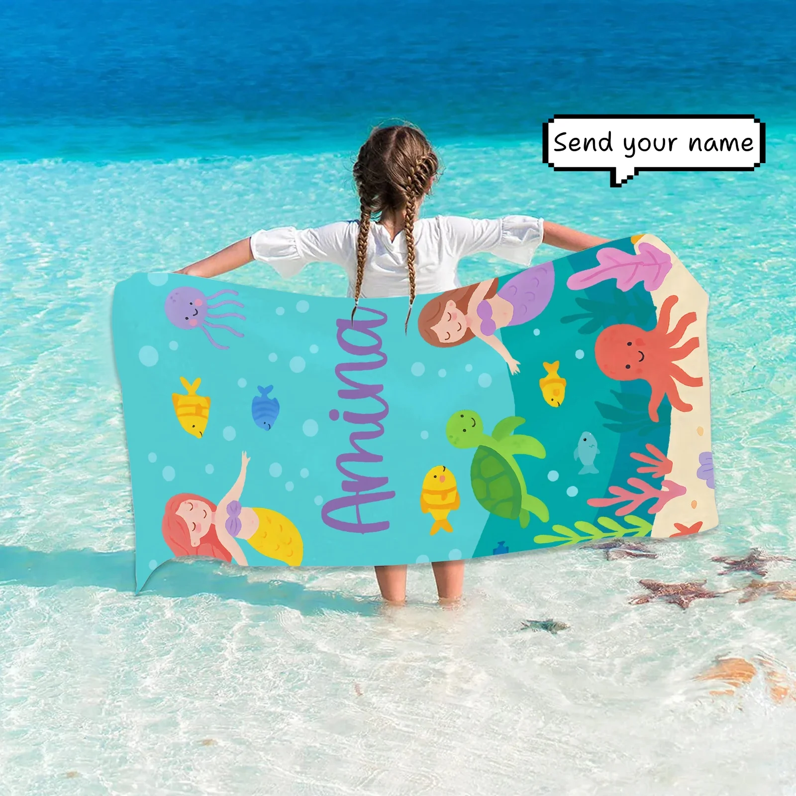 Cute Custom Name Beach Towels Cartoon Personalized Lightweight Polyester Towel For Kids Child Gifts Quick-Drying Bath Towels
Cute Custom Name Beach Towels Cartoon Personalized Lightweight Polyester Towel For Kids Child Gifts Quick-Drying Bath Towels