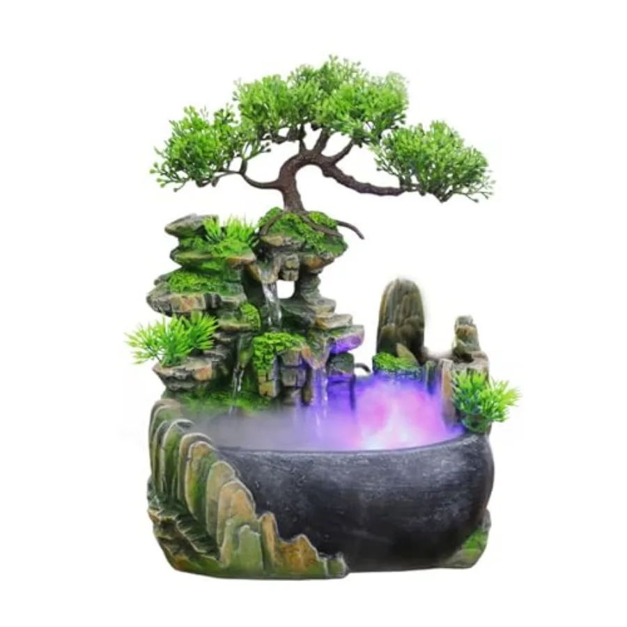 11-Inch Tabletop LED Waterfall Fountain with Atomizer Quiet Resin Rockery Mist Humidifier for Bedroom Office Meditation or Gift
11-Inch Tabletop LED Waterfall Fountain with Atomizer Quiet Resin Rockery Mist Humidifier for Bedroom Office Meditation or Gift