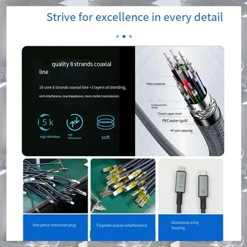 USB4 Full-Featured Data Cable PD240W Fast Charging Cable Suitable For 15 Huawei Laptop Charging Cable Easy Install
USB4 Full-Featured Data Cable PD240W Fast Charging Cable Suitable For 15 Huawei Laptop Charging Cable Easy Install