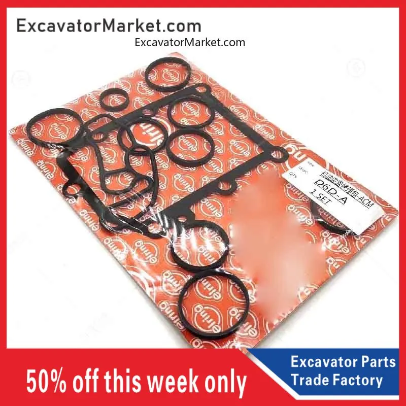 For excavator For VOLVO EC210 Engine oil radiator side cover repair kit Rubber gasket oil seal D6D engine excavator
For excavator For VOLVO EC210 Engine oil radiator side cover repair kit Rubber gasket oil seal D6D engine excavator