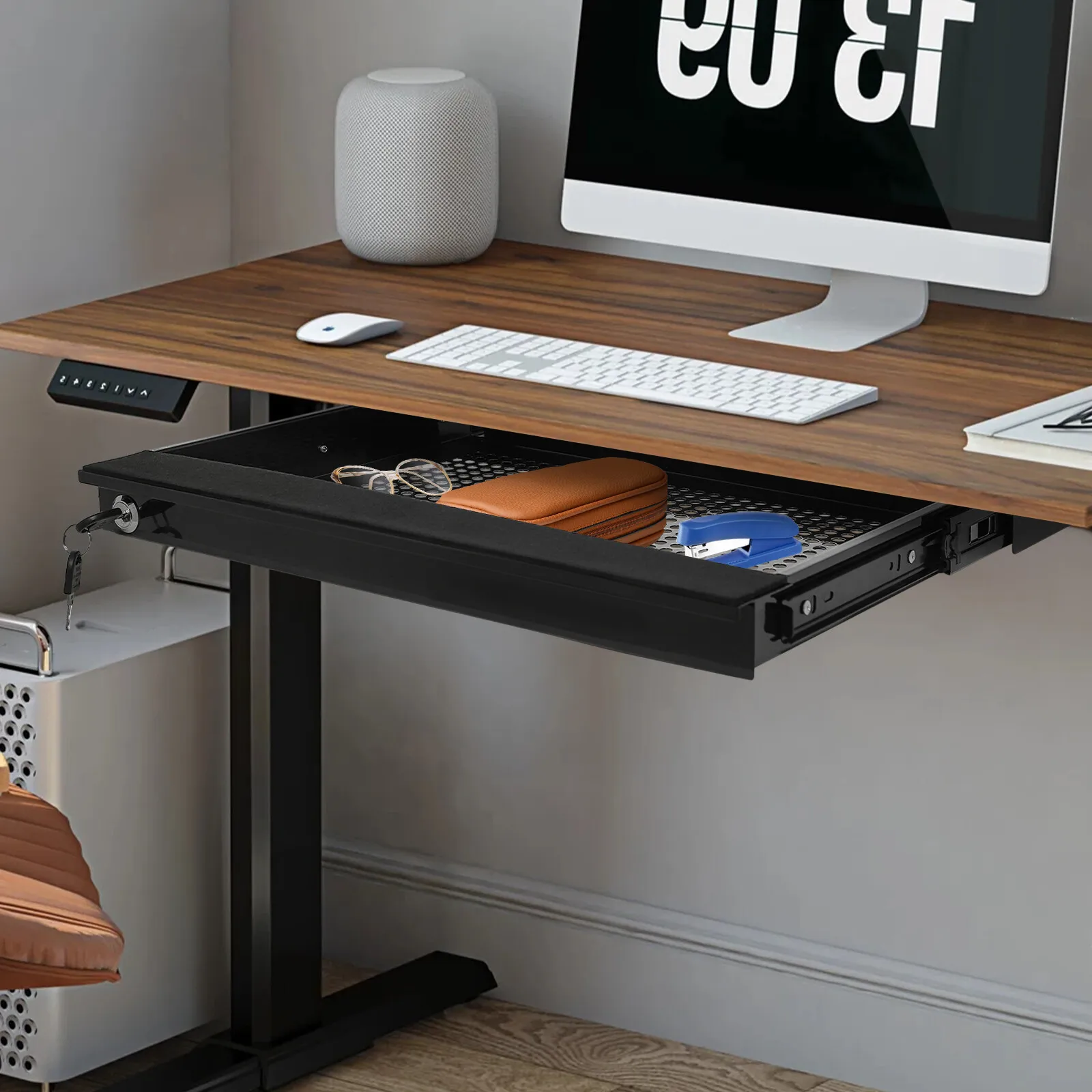 Under Desk Mounted Sliding Pull-Out Drawer, Drawer Storage Organizer for Standing Desks, Pull-Out Drawer
Under Desk Mounted Sliding Pull-Out Drawer, Drawer Storage Organizer for Standing Desks, Pull-Out Drawer