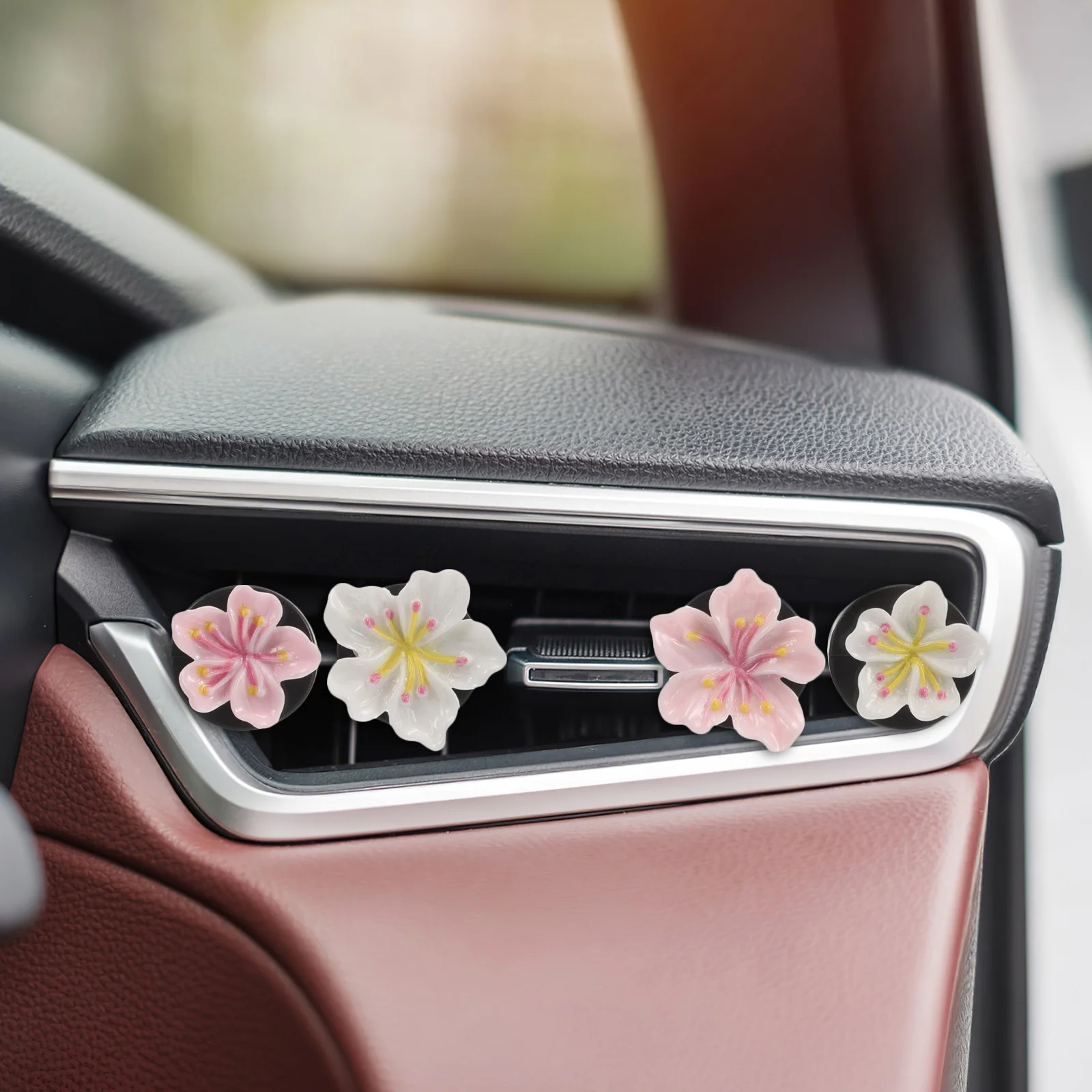 Cabilock 4pcs Cute Flower Car Perfume Clips Diffuser Decor for Women Girls Peach Scent Automotive Accessories
Cabilock 4pcs Cute Flower Car Perfume Clips Diffuser Decor for Women Girls Peach Scent Automotive Accessories