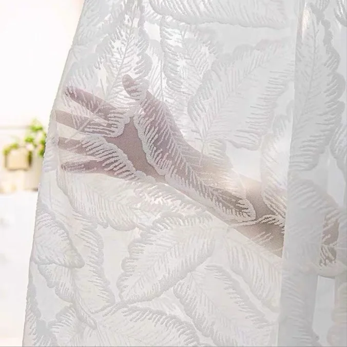 1PC French embossed leaf window screen high-end white leaf light-transmitting and opaque living room and bedroom curtains
1PC French embossed leaf window screen high-end white leaf light-transmitting and opaque living room and bedroom curtains