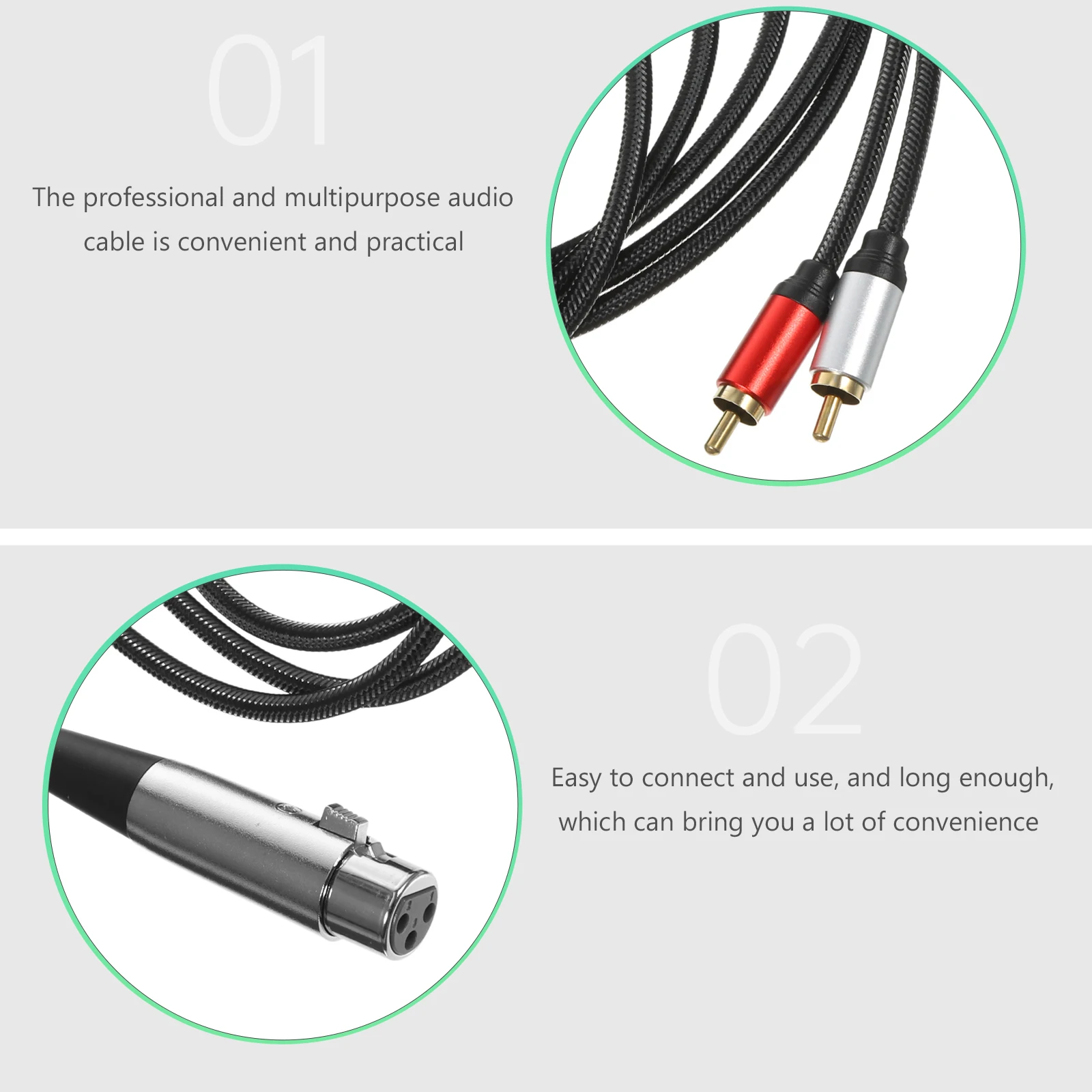XLR to 6.5mm Audio Cable 1M Long Durable Oxygen free Copper Microphone Sound Equipment Adapter Cable for Mixer Speaker
XLR to 6.5mm Audio Cable 1M Long Durable Oxygen free Copper Microphone Sound Equipment Adapter Cable for Mixer Speaker