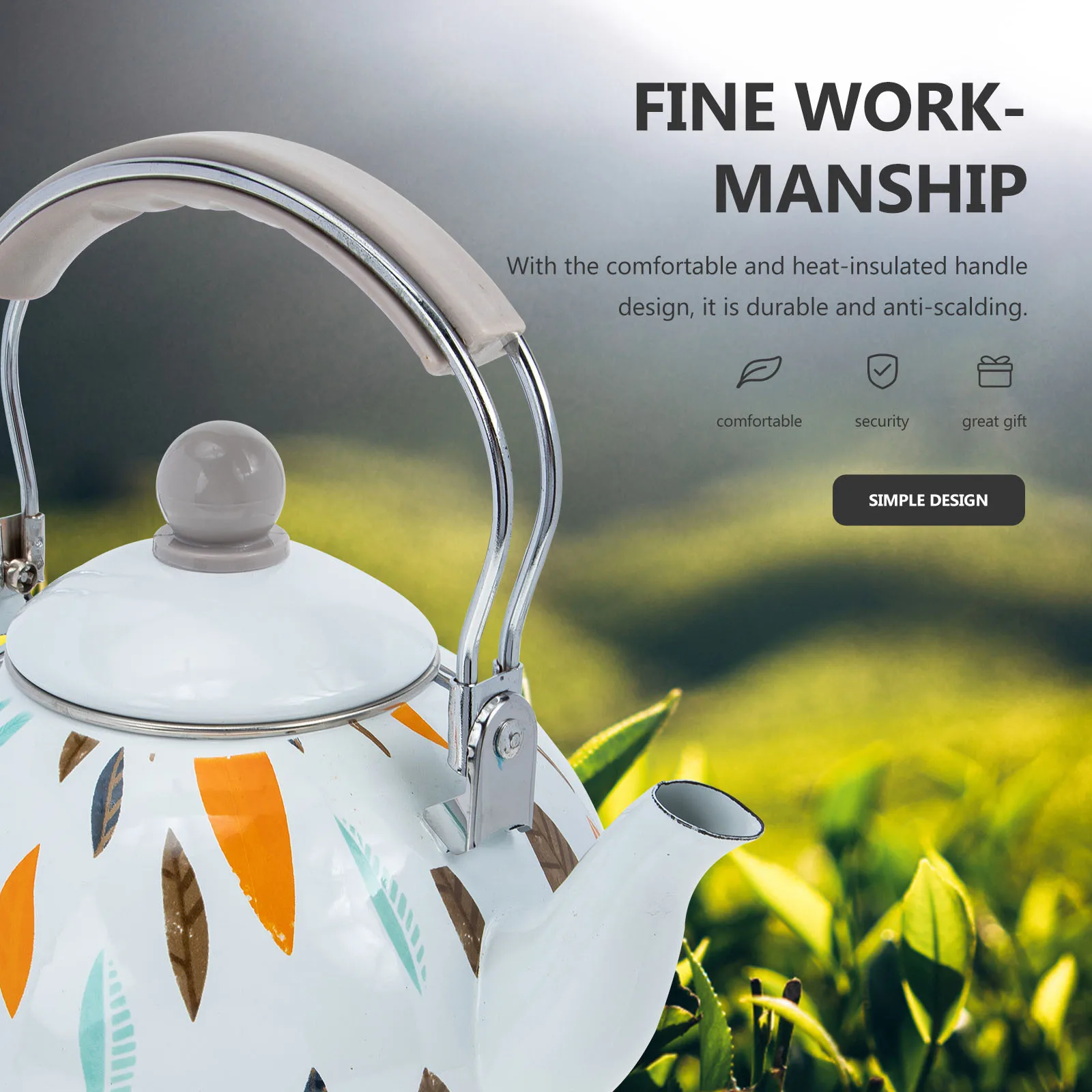 Эмалированный чайник, эмалированный горшок, ручка с защитой от ожогов, эффективное заваривание чая, кофе, обтекаемый дизайн носика
Эмалированный чайник, эмалированный горшок, ручка с защитой от ожогов, эффективное заваривание чая, кофе, обтекаемый дизайн носика